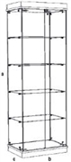 VITRINA STAKLENA L60 A-AB-BLI